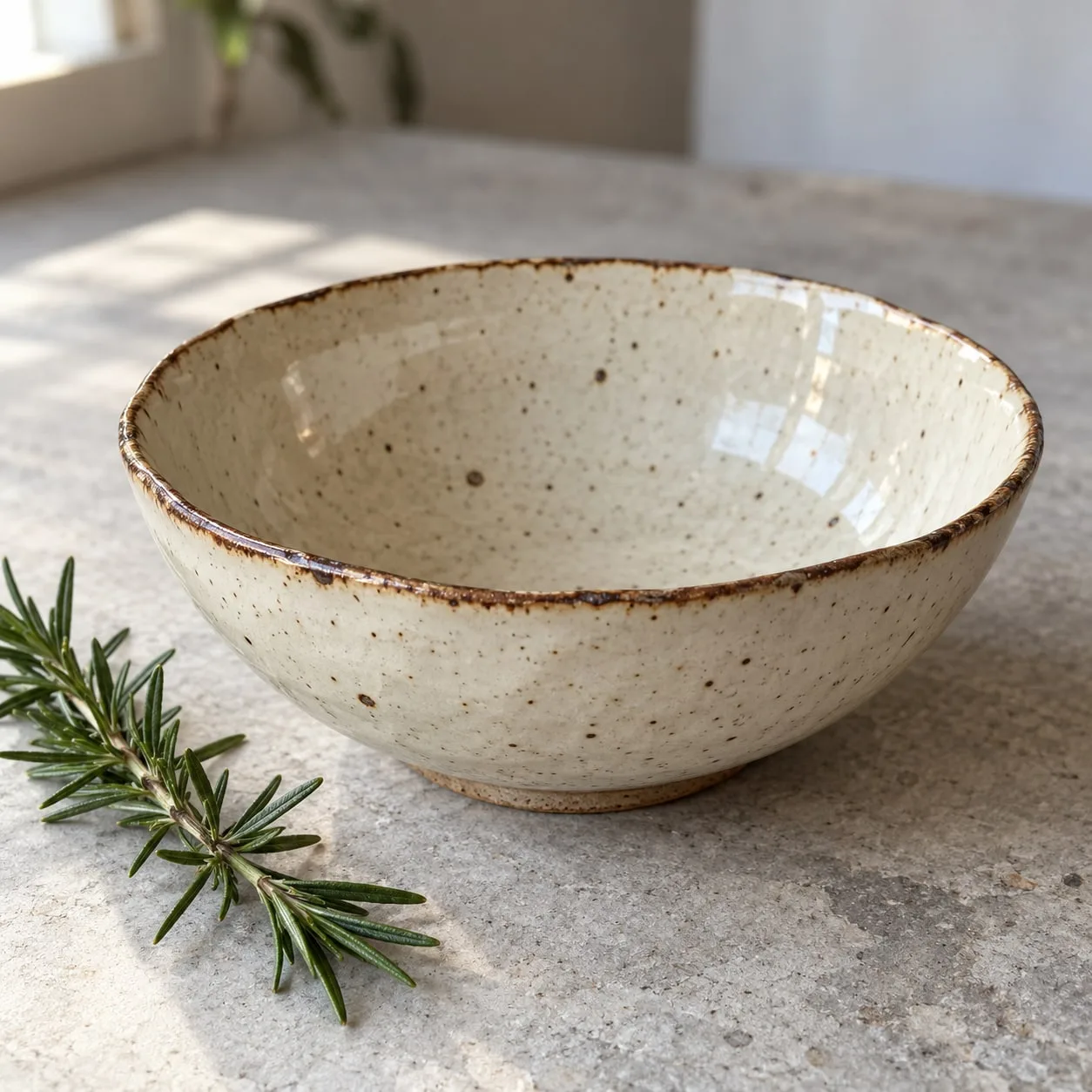 Speckled oatmeal bowl